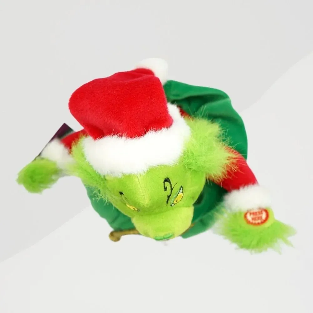 VTG NWT 2000's The Grinch‎ Dr Seuss Stole Christmas Musical Plush Decoration 11